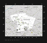 A Nebulosa da Galinha Corredora na constelação do Centauro