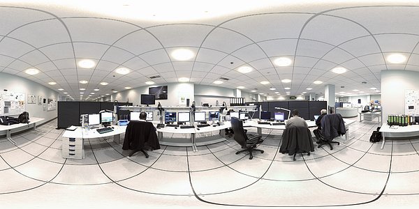 Control room at night
