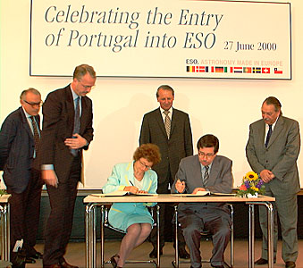 Signing the Agreement about the entry of Portugal into ESO
