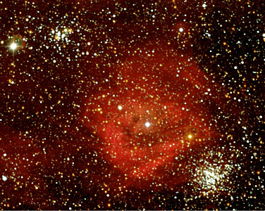 DEM L 159 Nebula and KMHK 840 and 831 Starclusters in the LMC