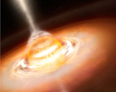 Jets from a Brown Dwarf (artist's impression)