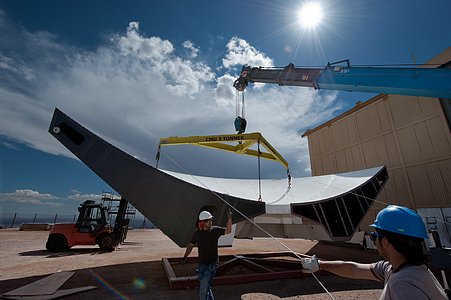Assembling an ALMA antenna reflector