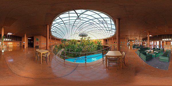 Panorama inside La Residencia