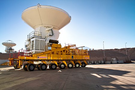 An ALMA Antenna on the Move