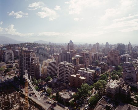 Aerial view of Santiago