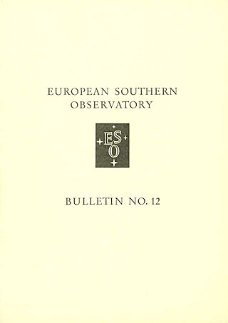 Bulletin 12 - European Southern Observatory 