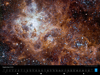 September - The Tarantula Nebula in the Large Magellanic Cloud
