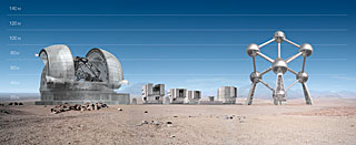 E-ELT and VLT vs Atomium