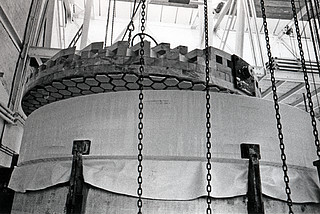 Building ESO 3.6-metre telescope