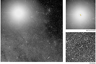 The Triple Stellar System Alpha Centauri (ESO 1-m Schmidt Telescope)