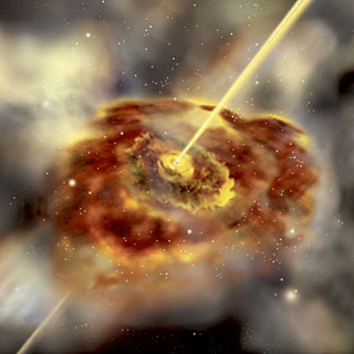 The Inner Part of an Active Galactic Nucleus (artist's Impression) 