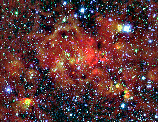 Radio and Near-Infrared Composite of W49A