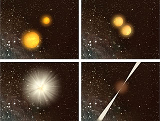 The Merging Scenario (artist’s impression)
