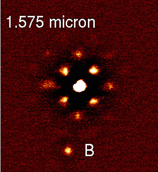 Images of SCR 1845-6357 A and B in different filters (NACO-SDI/VLT) 