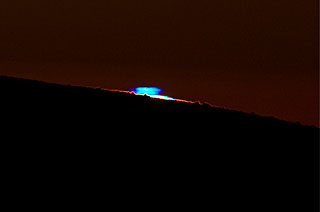 Blue Flash at Paranal