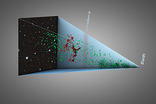 Galaxy structure seven billion light-years away (artist’s impression)