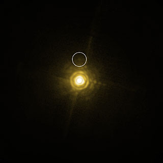 The system around HR 8799 (annotated)