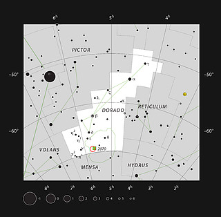 The star cluster NGC 2100 in the constellation of Dorado
