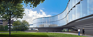 Architektenentwurf für die Erweiterung des ESO-Hauptsitzes (Tagansicht)