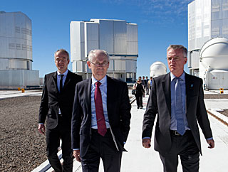 Herman Van Rompuy, der Präsident des Europäischen Rats, während seines Besuchs des Paranal-Observatoriums