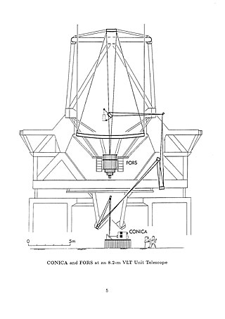 An 8.2-m VLT Unit Telescope with the FOIlS and CONICA instruments