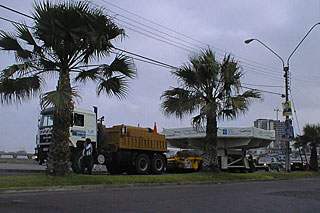 The VLT Mirror Convoy Moves along the Seafront