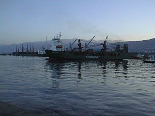 Arriving in Antofagasta Harbour