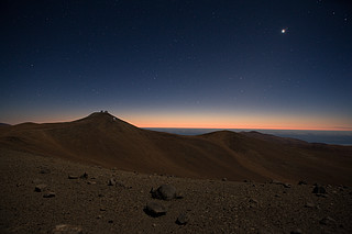 Night falling over Paranal