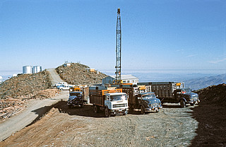 Bau des 3,6-Meter-Teleskops der ESO