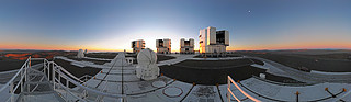 360° panorama of the VLT platform at sunset