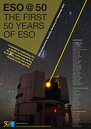 Poster do workshop científico ESO@50