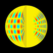 Oscillations in a Solar-like star (artist’s impression)