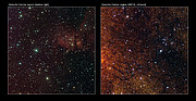 Visible/infrared comparison of the VISTA Galactic Centre image