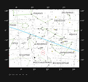 A galactic collision in the constellation of Aquarius