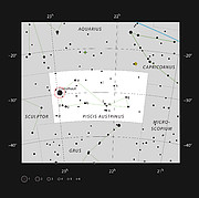 Den klare stjerne Fomalhaut i stjernebilledet Piscis Austrinus (Sydlige Fisk)