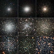 Pallomaisia tähtijoukkoja Hubblen ja maanpäällisten teleskooppien havaitsemana
