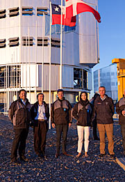 The Crown Prince Couple of Denmark on the platform of ESO's Very Large Telescope
