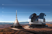 Srovnání dalekohledu E-ELT s věží na Ještědu v České republice