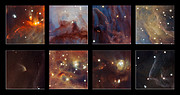 Panorama dalla nuova immagine infrarossa della Nebulosa di Orione.