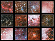 Höjdpunkter från VST:s jättelika nebulosabild