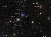 Himlen omkring NGC 5018 med tekstmarkeringer