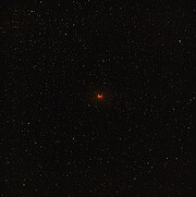 Imagem da galáxia Centaurus A obtida durante os testes de primeira luz do Telescópio de Teste 2