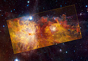 La región de la nebulosa de la Flama vista por APEX y VISTA