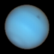 Natuurlijk beeld van Neptunus, vastgelegd door het MUSE-instrument van de VLT