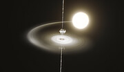 Imagem artística do pulsar PSR J1023+0038