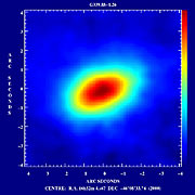 First circumstellar disk around a massive star