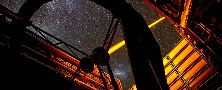 The new PARLA laser in operation at ESO’s Paranal Observatory