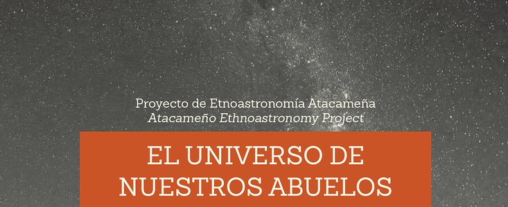 Capa do folheto que descreve o Cosmos visto pelos anciãos do Atacama