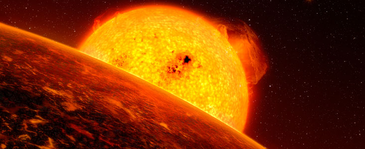 Umělecké zobrazení exoplanety Corot-7b