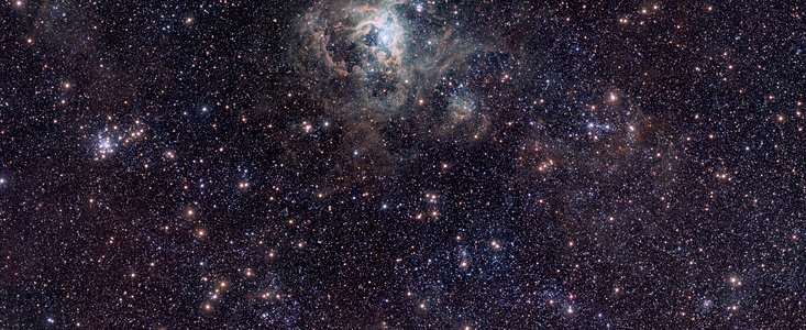 Rastreio VISTA das Nuvem de Magalhães: imagem da Nebulosa da Tarântula